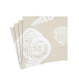 Caspari Shells Paper Cocktail Napkins in Sand - 20 Per Package 3490C