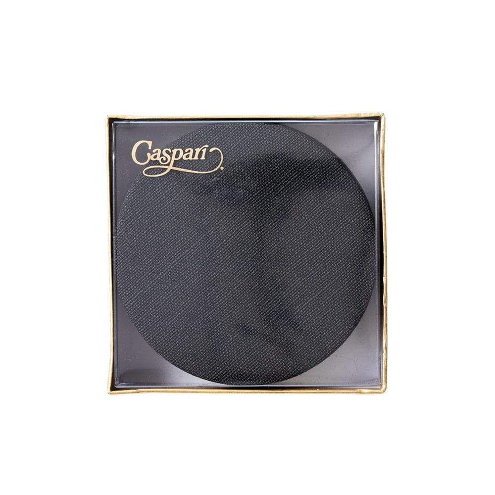 Caspari Classic Canvas Felt-Backed Coasters in Black - 8 Per Box 4020CR