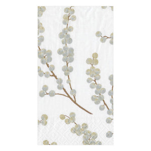 Berry Branches Gift Wrapping Paper in White & Silver - 76 cm x 2.44 m –  Caspari Europe