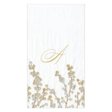 Caspari Berry Branches Single Initial Paper Guest Towel Napkins - 15 Per Package A 5726G.A