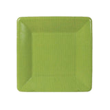 Caspari Grosgrain Square Paper Salad & Dessert Plates in Moss Green - 8 Per Package 6017SP