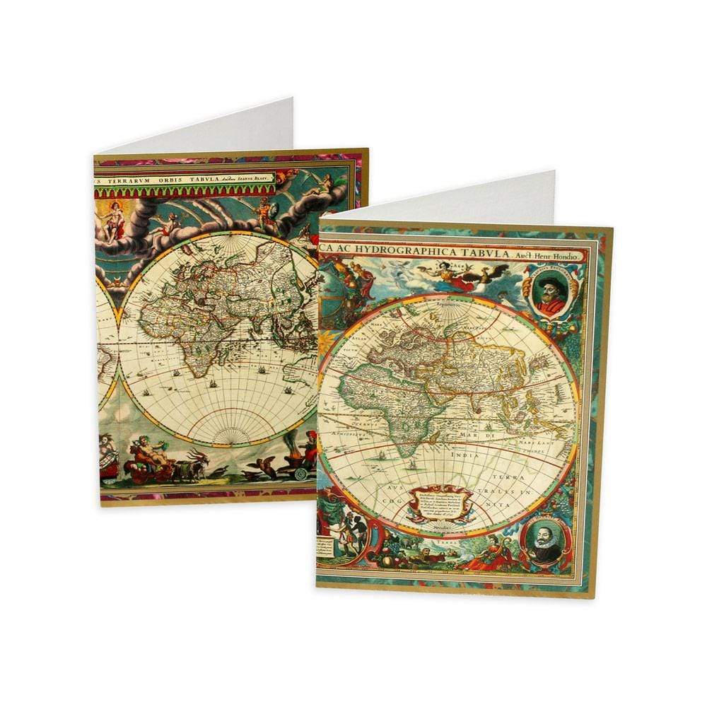 Caspari World Map Boxed Note Cards - 8 Note Cards & 8 Envelopes 62603.46