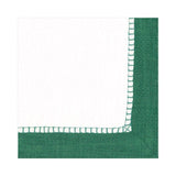 Caspari Linen Border Paper Luncheon Napkins in Emerald - 20 Per Package 7656L