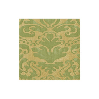 Palazzo Paper Cocktail Napkins in Moss Green - 40 Per Box 7968B