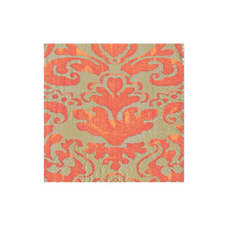 Palazzo Paper Cocktail Napkins in Coral - 20 Per Package 7969C