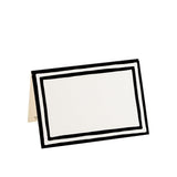 Caspari Border Stripe Place Cards in Black Foil - 8 Per Package 80947P