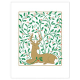 Stag with Greenery Embossed Boxed Christmas Cards - 10 Cards & 10 Envelopes