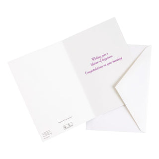 Caspari Fleurs de Mariage Wedding Card - 1 Card & 1 Envelope 87507.02
