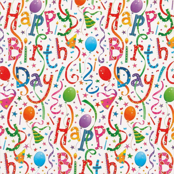 Pink Glitter Happy Birthday Wrapping Paper | Paper Source