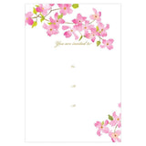 Caspari Blossoming Branches Invitations - 8 Fill-In Invitations & 8 Envelopes 88907E40