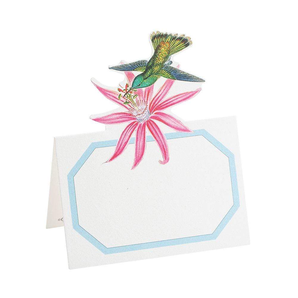 Caspari Hummingbird Trellis Die-Cut Place Cards - 8 Per Package 89902P