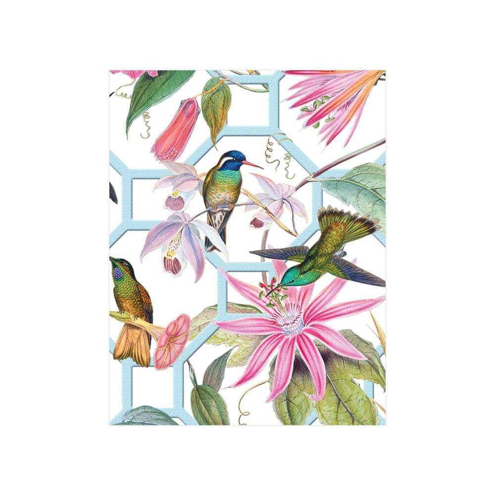 Caspari Hummingbird Trellis Gift Enclosure Cards - 4 Mini Cards & 4 Envelopes 9028ENC