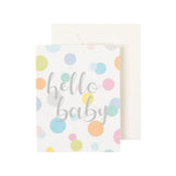 Caspari Hello Baby Gift Enclosure Cards - 4 Mini Cards & 4 Envelopes 90290ENC