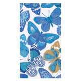 Butterflies Guest Towel Napkins in Blue - 15 Per Package