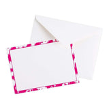Caspari Modern Moiré Blank Correspondence Cards in Fuchsia - 20 Cards & 20 Envelopes 90675CCU