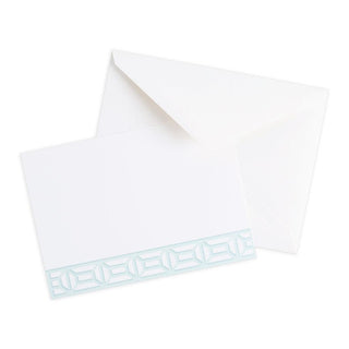 Caspari Garden Gate Blank Correspondence Cards in Light Blue - 20 Cards & 20 Envelopes 90692CCU