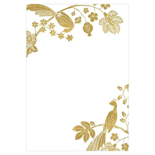 Caspari Peacocks Invitations in Gold Foil - 8 Blank Invitations & 8 Envelopes 90921E42