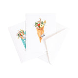 Caspari Bouquet Greetings Embossed Assorted Boxed Note Cards - 10 Note Cards & 10 Envelopes 91605.46A