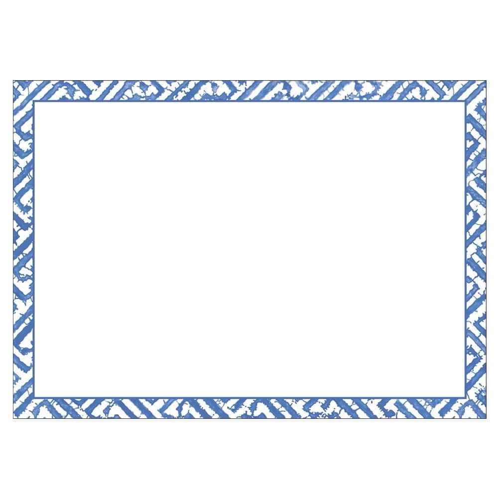 Caspari Fretwork Blank Correspondence Cards in Blue - 20 Cards & 20 Envelopes 92616CCU