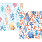 Shell Toile Assorted Boxed Note Cards - 10 Note Cards & 10 Envelopes