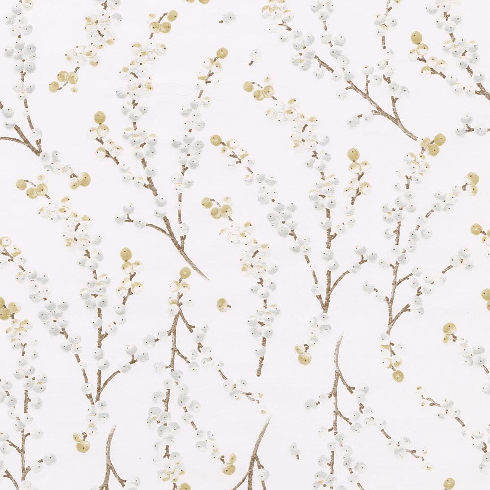 Gold Marbled White Floral Wrapping Paper - 20 Sheets