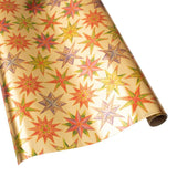 Caspari Jeweled Stars Gift Wrapping Paper in Gold Foil - 30" x 8' Roll 9673RC