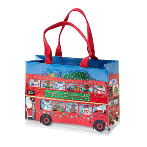 Caspari Double Decker Bus Small Gift Bag - 1 Each – Caspari Europe