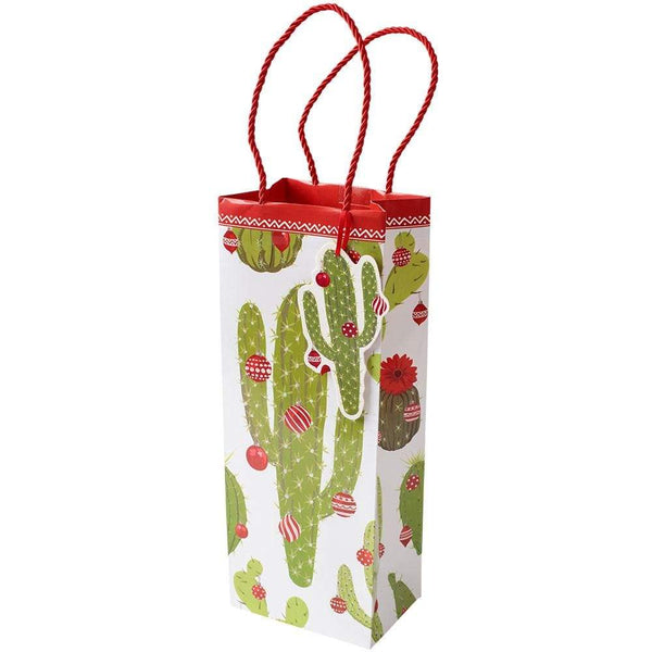 Caspari Merry Cactus Wine & Bottle Gift Bag - 1 Each – Caspari