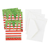 Caspari Stocking Stripe Gift Enclosure Cards - 4 Mini Cards & 4 Envelopes 9715ENC