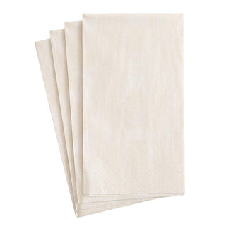 Caspari Moiré Paper Guest Towel Napkins in Ivory - 15 Per Package 9717G