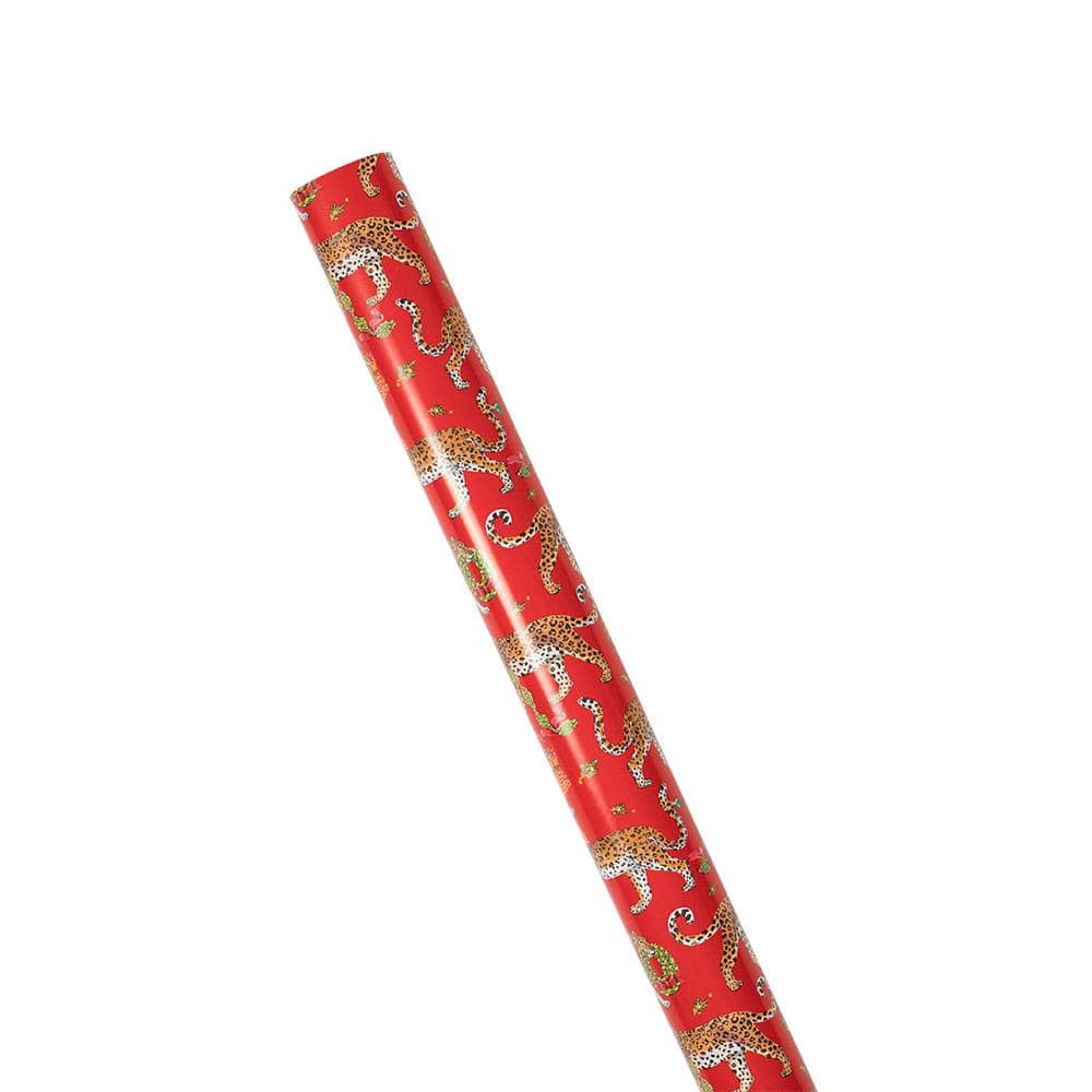 Caspari Gift Wrapping Paper 8ft Roll Small Dots Red