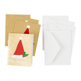 Caspari Be Merry Gift Enclosure Cards in Gold Foil - 4 Mini Cards & 4 Envelopes 9752ENC
