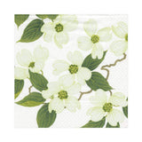 Caspari White Blossom Paper Luncheon Napkins - 20 Per Package 9780L