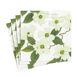 Caspari White Blossom Paper Luncheon Napkins - 20 Per Package 9780L