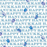Caspari Happy Hanukkah Gift Wrapping Paper - 30" x 8' Roll 9781RC