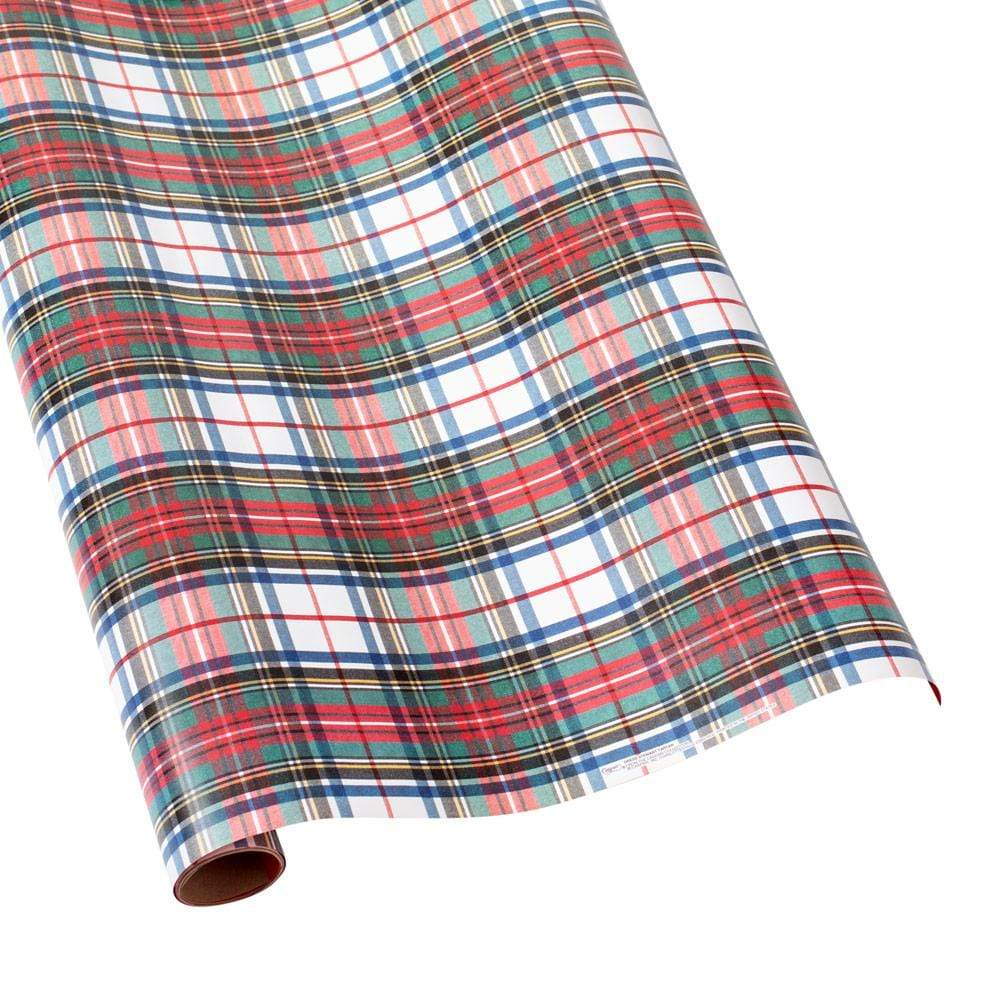 Dress Stewart Tartan White Roll Wrap 30 Inch X 8Ft-2 Inch Core – Caspari Europe
