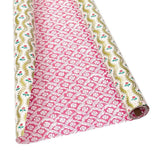 Caspari Domino Paper Holly Reversible Gift Wrapping Paper - 30" x 8' Roll 9788RC