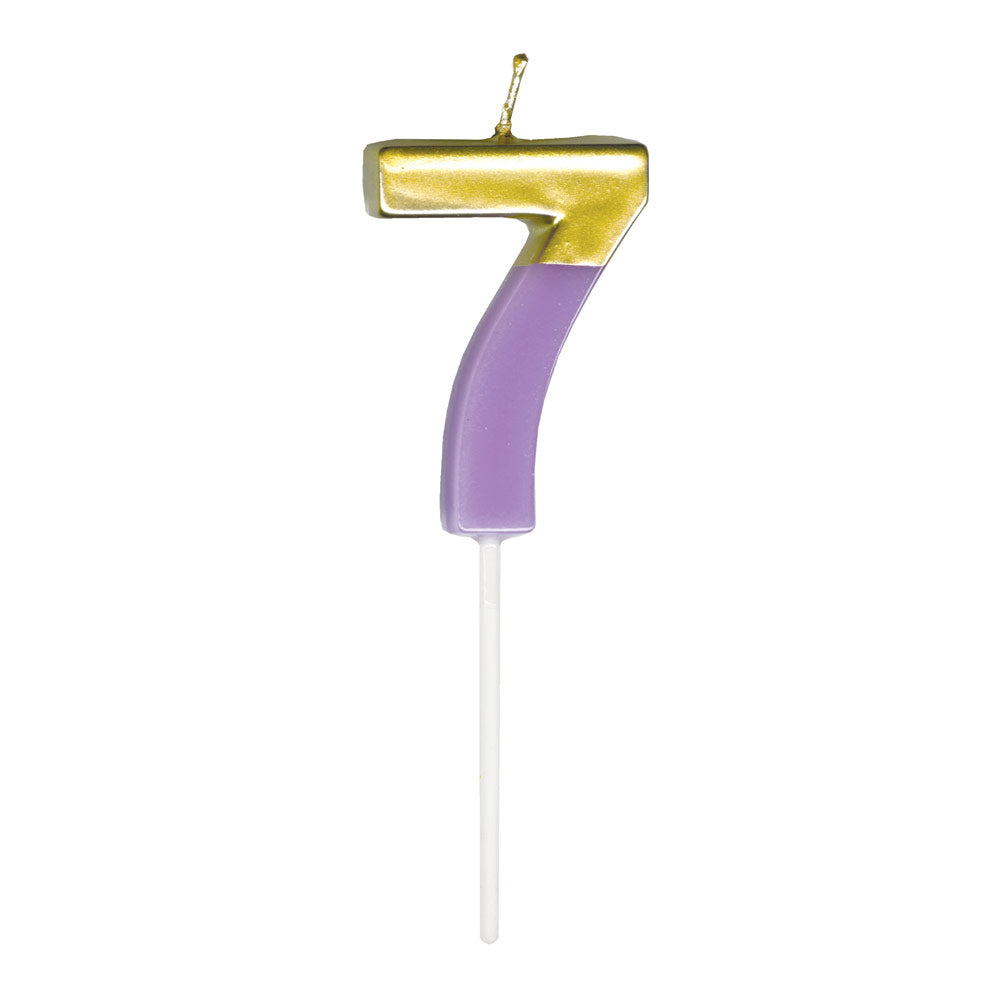 Number Candle 7 - Purple