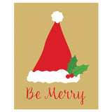 Be Merry Mini Christmas Cards in Cello Pack - 5 Cards & 5 Envelopes