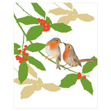 Sparrow on Snowy Branch Mini Christmas Cards in Cello Pack - 5 Cards & 5 Envelopes