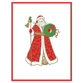 St Nicolas Embossed Boxed Christmas Cards - 10 Cards & 10 Envelopes