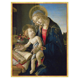 The Virgin Teaching Infant Jesus Christmas Cards in Cello Pack - 5 Cards & 5 Envelopes