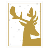 Alpine Stag Embossed Boxed Christmas Cards - 10 Cards & 10 Envelopes