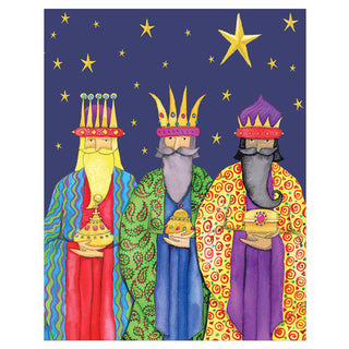 Three Kings Cmas Mini Christmas Cards in Cello Pack - 5 Cards & 5 Envelopes