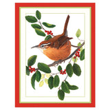 Wren and Branch Christmas Cards in Cello Pack - 5 Cards & 5 Envelopes