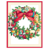 The Ornament Wreath Christmas Cards in Cello Pack - 5 Cards & 5 Envelopes