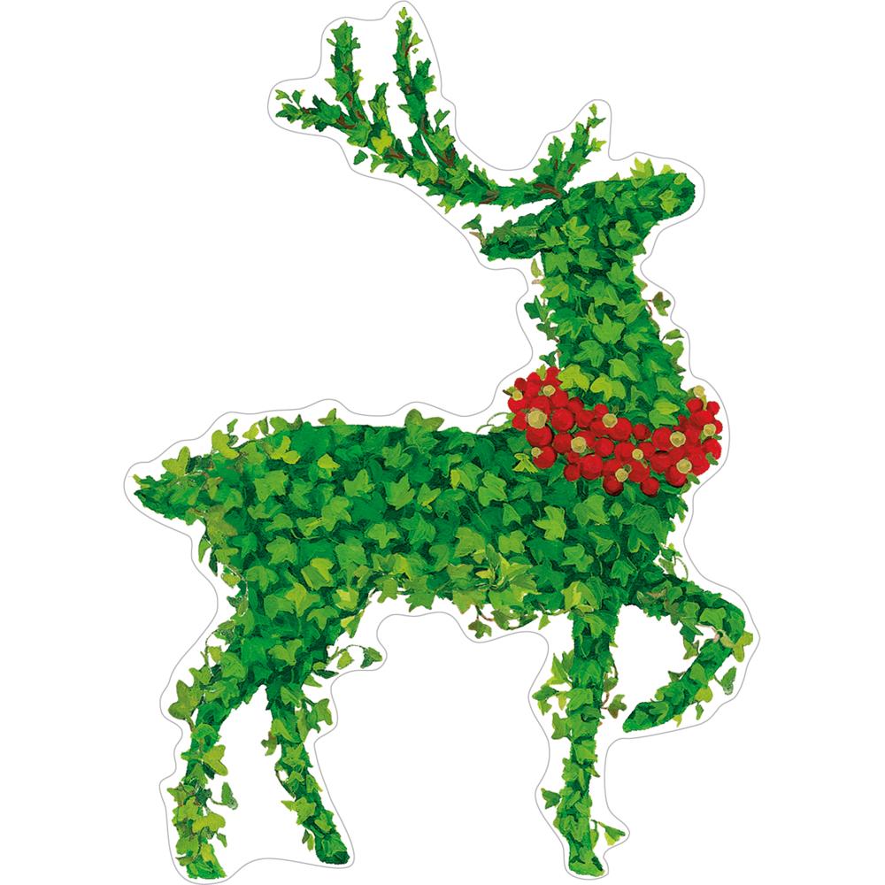 Stag Topiary Die-Cut Ornament Gift Tags - 4 Per Package TAG112