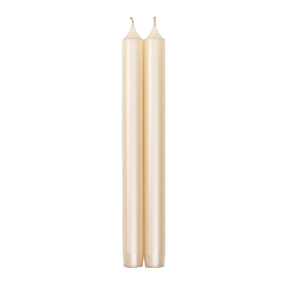 Caspari Straight Taper 10" Candles in Ivory Pearlescent - 2 Candles Per Package CA09.2
