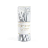 Caspari Birthday Candles in Silver - 20 Candles Per Box CA956