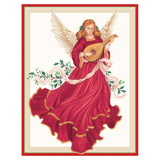 Angel with Lute Blank Boxed Christmas Cards - 16 Cards & 16 Envelopes